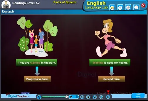 Reading level a2 progressive vs gerunds form